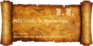 Máriás Magdolna névjegykártya