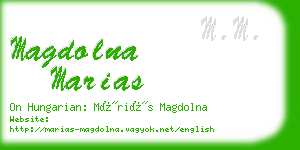 magdolna marias business card